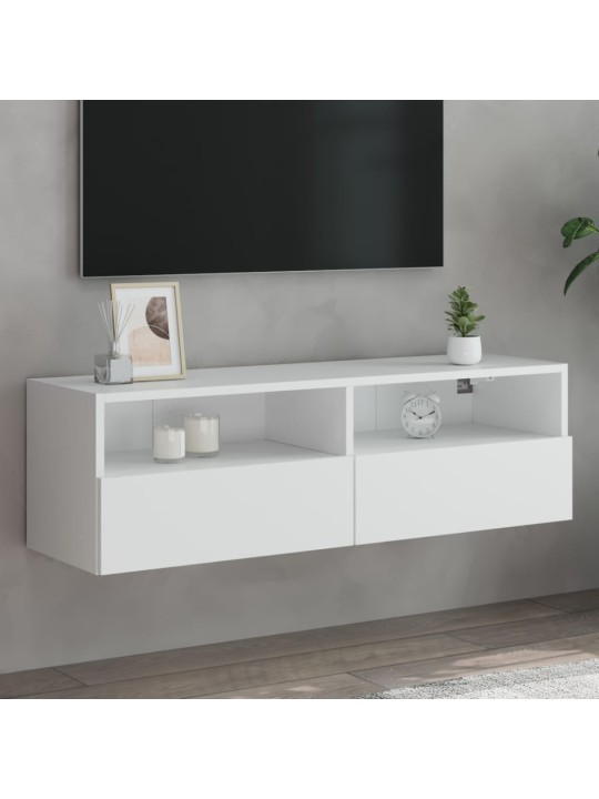 Nástěnná TV skříňka bílá 100 x 30 x 30 cm kompozitní dřevo