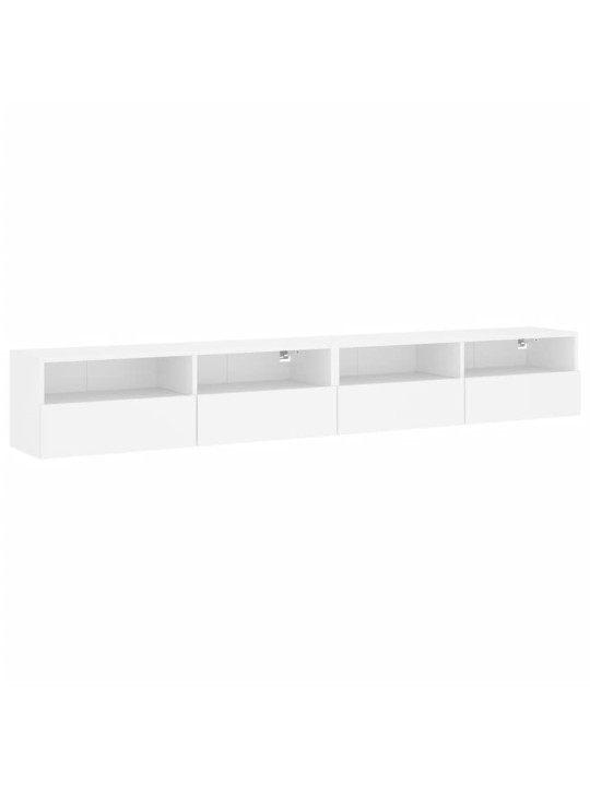 Nástěnné TV skříňky 2 ks bílé 100 x 30 x 30 cm kompozitní dřevo