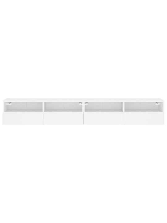 Nástěnné TV skříňky 2 ks bílé 100 x 30 x 30 cm kompozitní dřevo