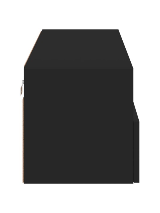 Nástěnná TV skříňka černá 100 x 30 x 30 cm kompozitní dřevo