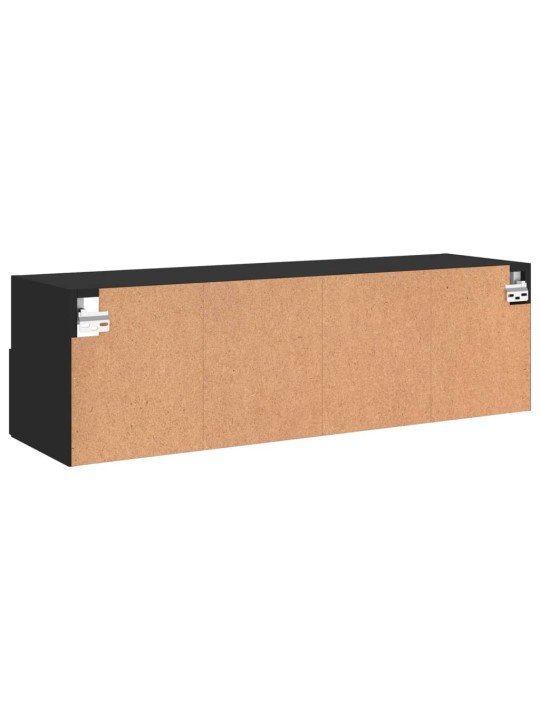 Nástěnná TV skříňka černá 100 x 30 x 30 cm kompozitní dřevo