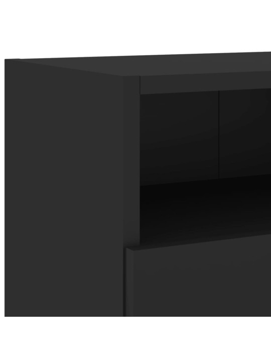 Nástěnná TV skříňka černá 100 x 30 x 30 cm kompozitní dřevo