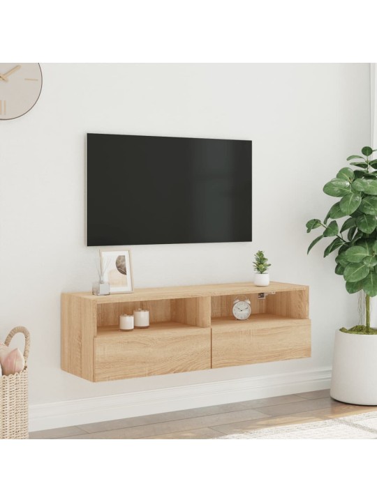 Nástěnná TV skříňka dub sonoma 100x30x30 cm kompozitní dřevo