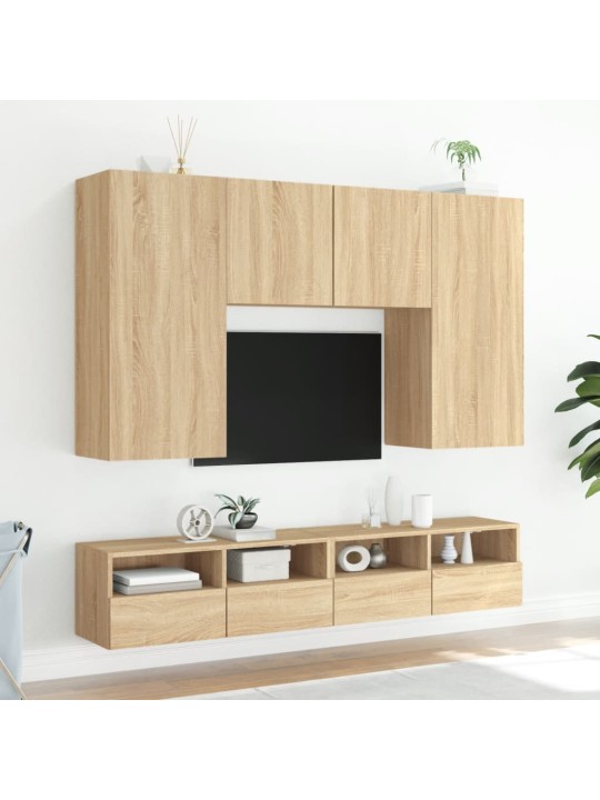 Nástěnná TV skříňka dub sonoma 100x30x30 cm kompozitní dřevo