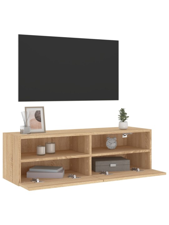 Nástěnná TV skříňka dub sonoma 100x30x30 cm kompozitní dřevo