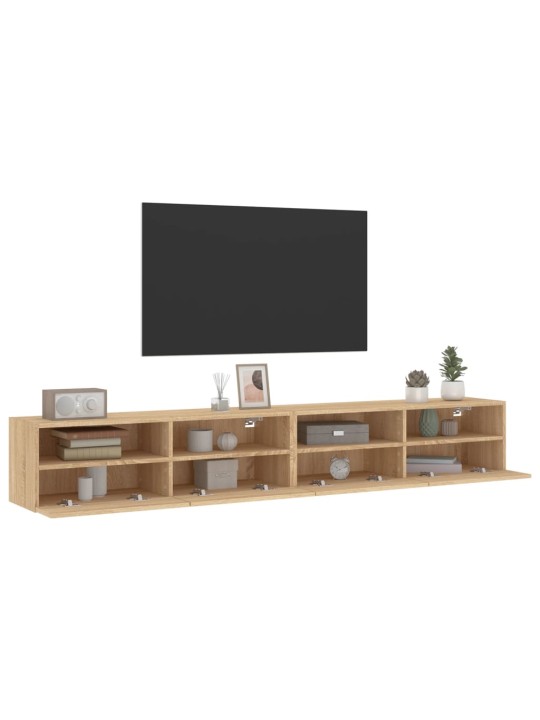 Nástěnné TV skříňky 2 ks dub sonoma 100 x 30 x 30 cm kompozit