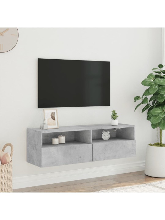 Nástěnná TV skříňka betonově šedá 100x30x30 cm kompozitní dřevo