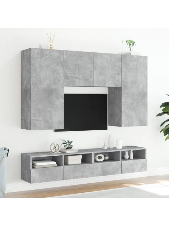 Nástěnná TV skříňka betonově šedá 100x30x30 cm kompozitní dřevo