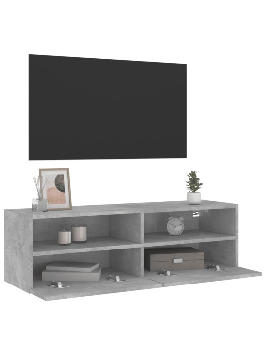 Nástěnná TV skříňka betonově šedá 100x30x30 cm kompozitní dřevo