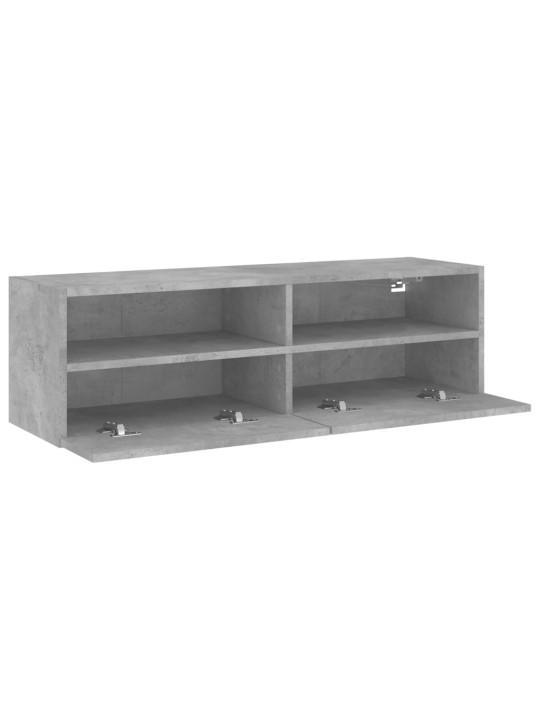 Nástěnná TV skříňka betonově šedá 100x30x30 cm kompozitní dřevo