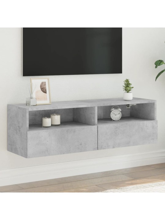 Nástěnná TV skříňka betonově šedá 100x30x30 cm kompozitní dřevo