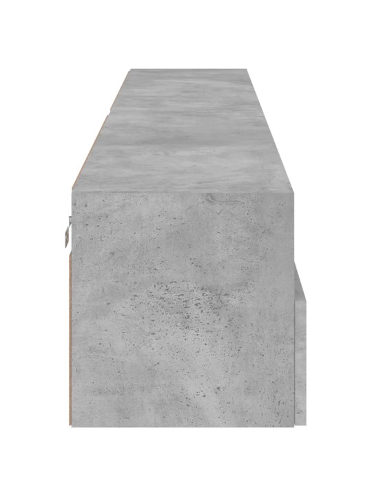 Nástěnné TV skříňky 2 ks betonově šedé 100x30x30 cm kompozit