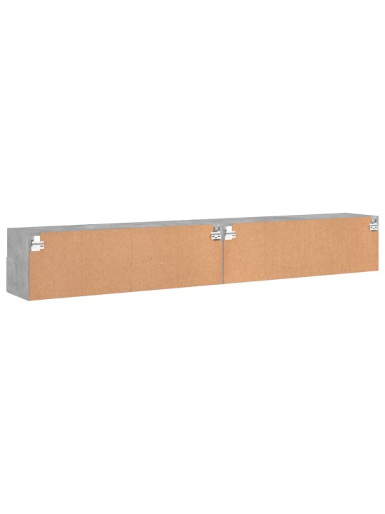Nástěnné TV skříňky 2 ks betonově šedé 100x30x30 cm kompozit