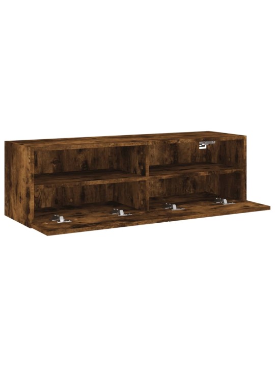 Nástěnná TV skříňka kouřový dub 100x30x30 cm kompozitní dřevo