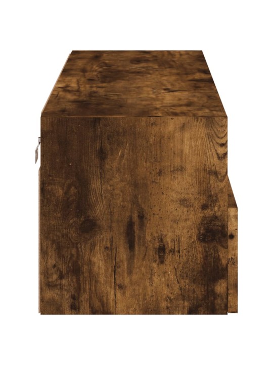 Nástěnná TV skříňka kouřový dub 100x30x30 cm kompozitní dřevo