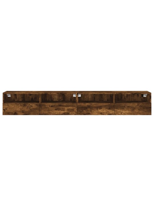 Nástěnné TV skříňky 2 ks kouřový dub 100 x 30 x 30 cm kompozit