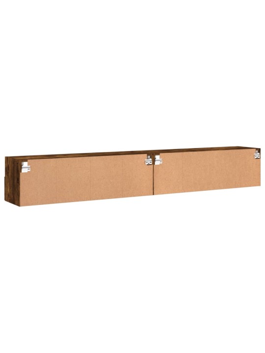 Nástěnné TV skříňky 2 ks kouřový dub 100 x 30 x 30 cm kompozit