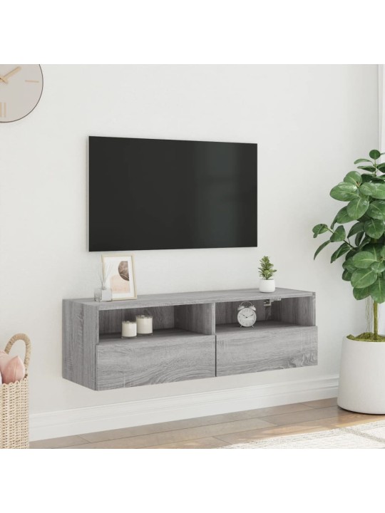 Nástěnná TV skříňka šedá sonoma 100x30x30 cm kompozitní dřevo