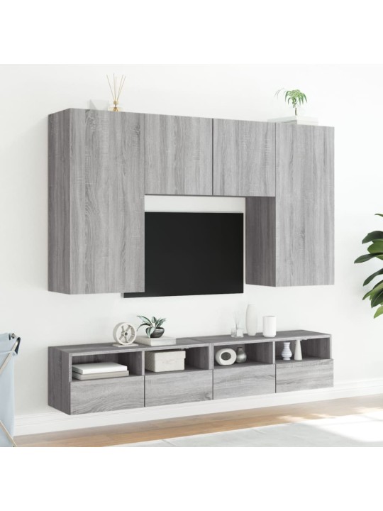 Nástěnná TV skříňka šedá sonoma 100x30x30 cm kompozitní dřevo