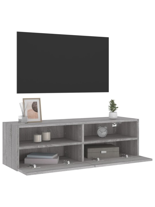 Nástěnná TV skříňka šedá sonoma 100x30x30 cm kompozitní dřevo