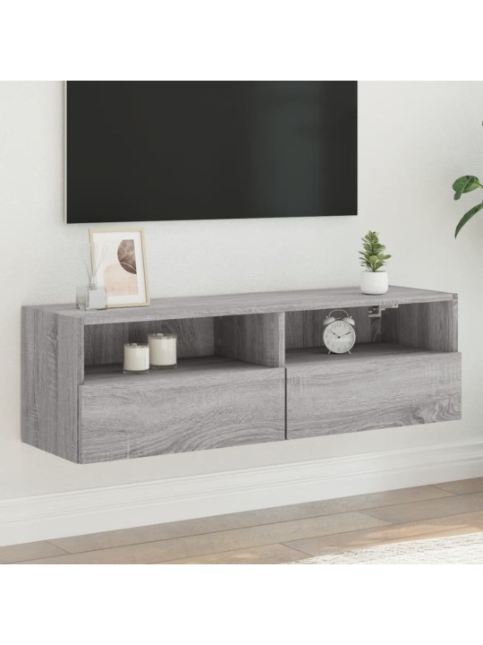 Nástěnná TV skříňka šedá sonoma 100x30x30 cm kompozitní dřevo