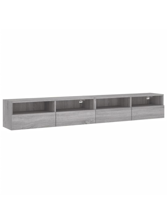 Nástěnné TV skříňky 2 ks šedé sonoma 100 x 30 x 30 cm kompozit