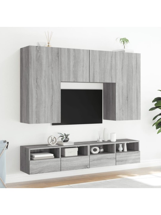 Nástěnné TV skříňky 2 ks šedé sonoma 100 x 30 x 30 cm kompozit