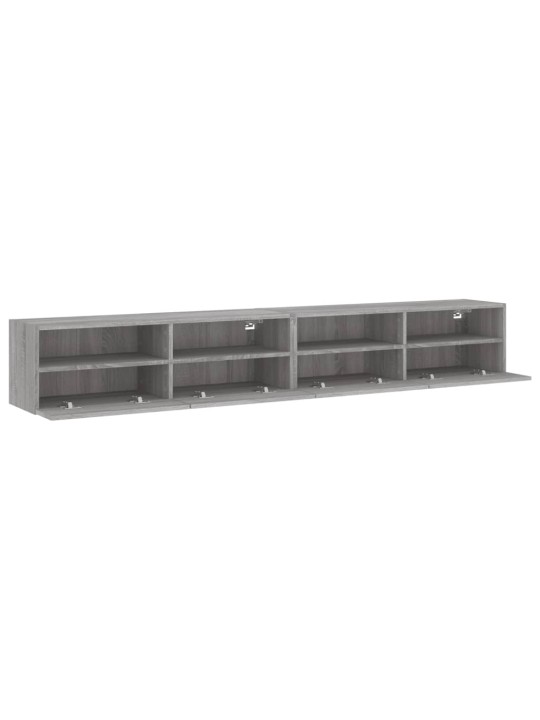 Nástěnné TV skříňky 2 ks šedé sonoma 100 x 30 x 30 cm kompozit