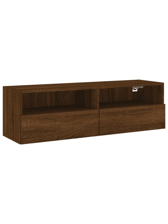 Nástěnná TV skříňka hnědý dub 100 x 30 x 30 cm kompozitní dřevo
