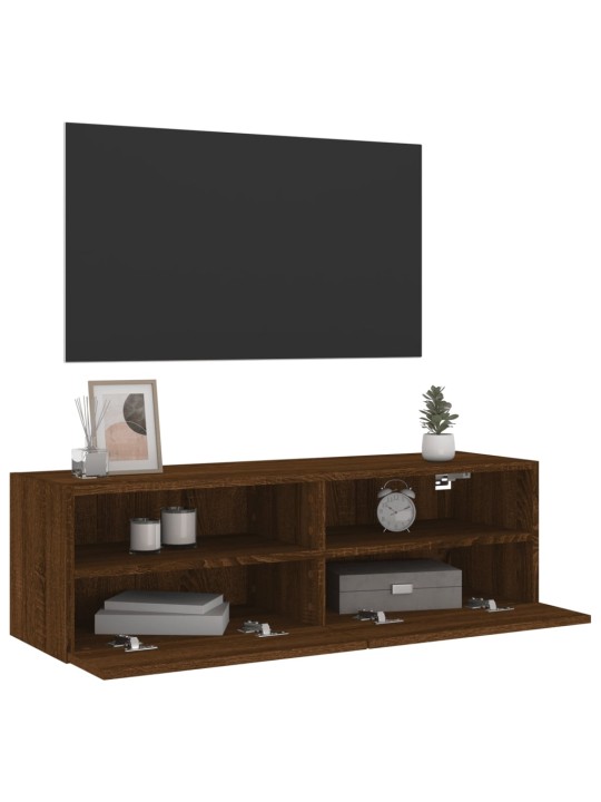 Nástěnná TV skříňka hnědý dub 100 x 30 x 30 cm kompozitní dřevo