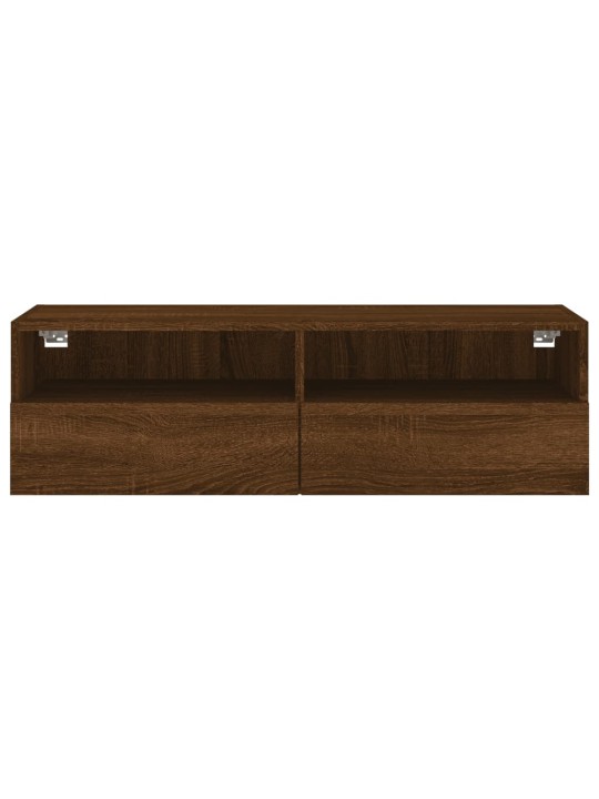 Nástěnná TV skříňka hnědý dub 100 x 30 x 30 cm kompozitní dřevo
