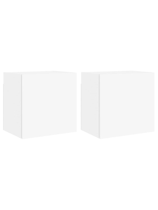 Nástěnné TV skříňky 2 ks bílé 40,5x30x40 cm kompozitní dřevo