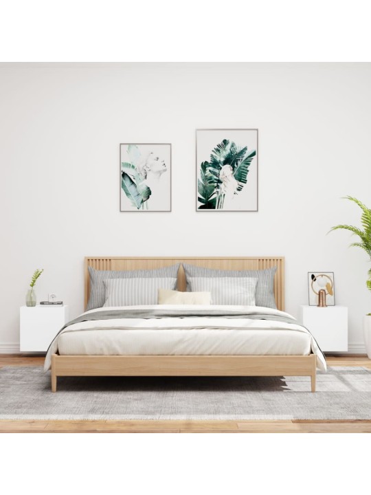 Nástěnné TV skříňky 2 ks bílé 40,5x30x40 cm kompozitní dřevo
