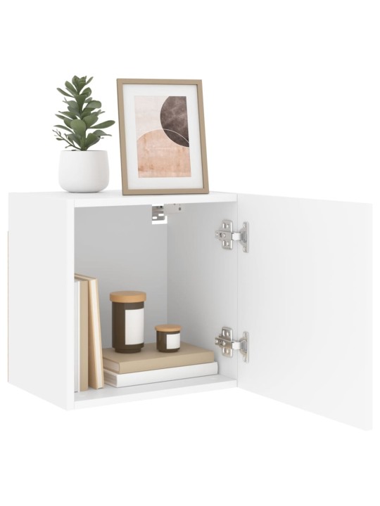 Nástěnné TV skříňky 2 ks bílé 40,5x30x40 cm kompozitní dřevo