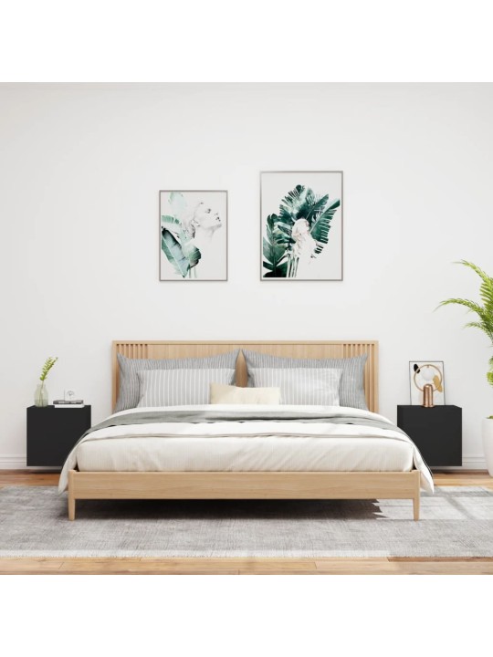 Nástěnné TV skříňky 2 ks černé 40,5x30x40 cm kompozitní dřevo