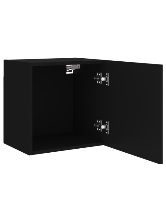 Nástěnné TV skříňky 2 ks černé 40,5x30x40 cm kompozitní dřevo