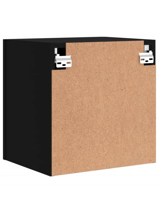 Nástěnné TV skříňky 2 ks černé 40,5x30x40 cm kompozitní dřevo
