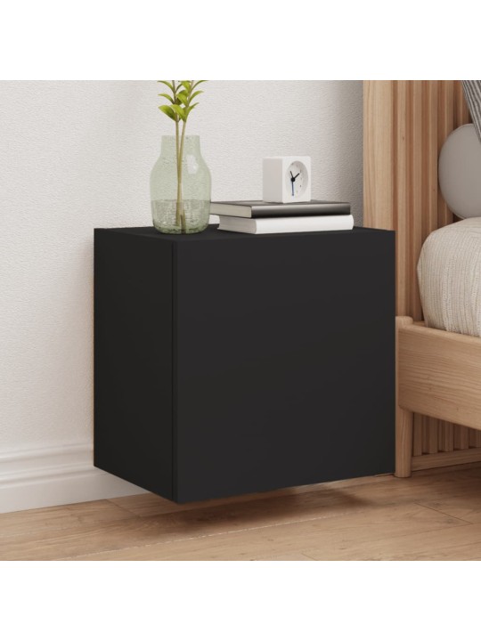Nástěnné TV skříňky 2 ks černé 40,5x30x40 cm kompozitní dřevo