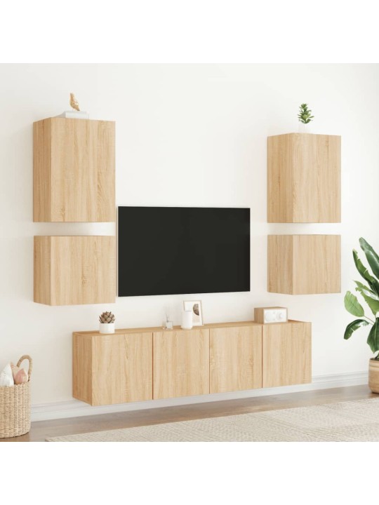 Nástěnná TV skříňka dub sonoma 40,5x30x40 cm kompozitní dřevo