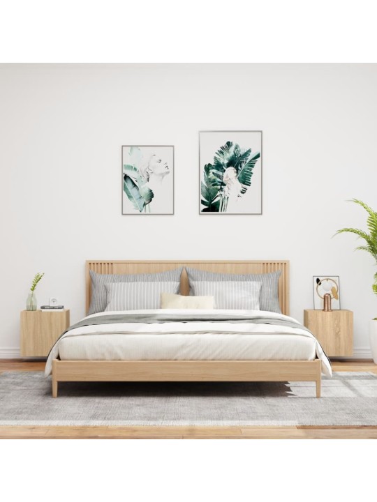 Nástěnné TV skříňky 2 ks dub sonoma 40,5x30x40 cm kompozit