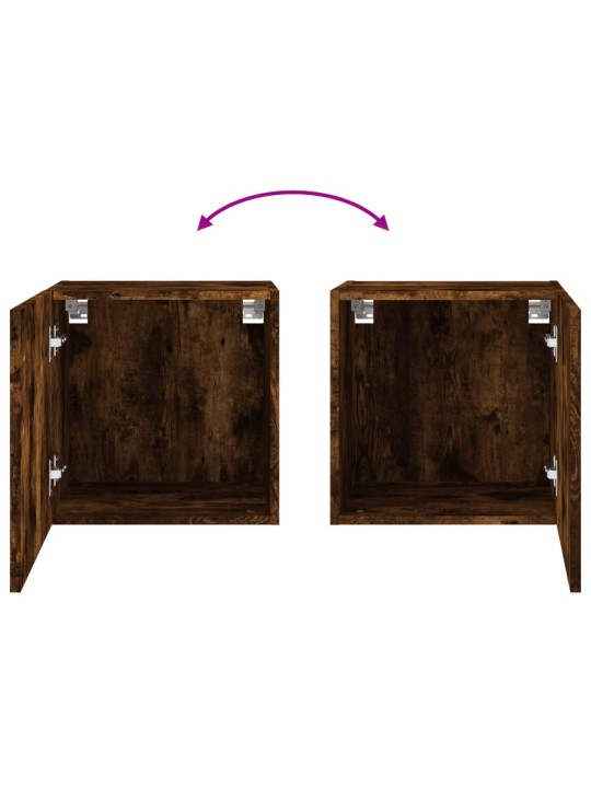 Nástěnná TV skříňka kouřový dub 40,5x30x40 cm kompozitní dřevo