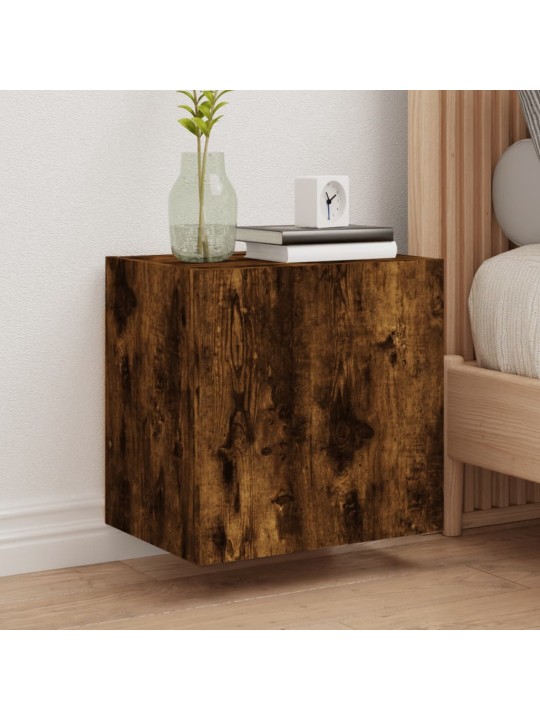 Nástěnná TV skříňka kouřový dub 40,5x30x40 cm kompozitní dřevo