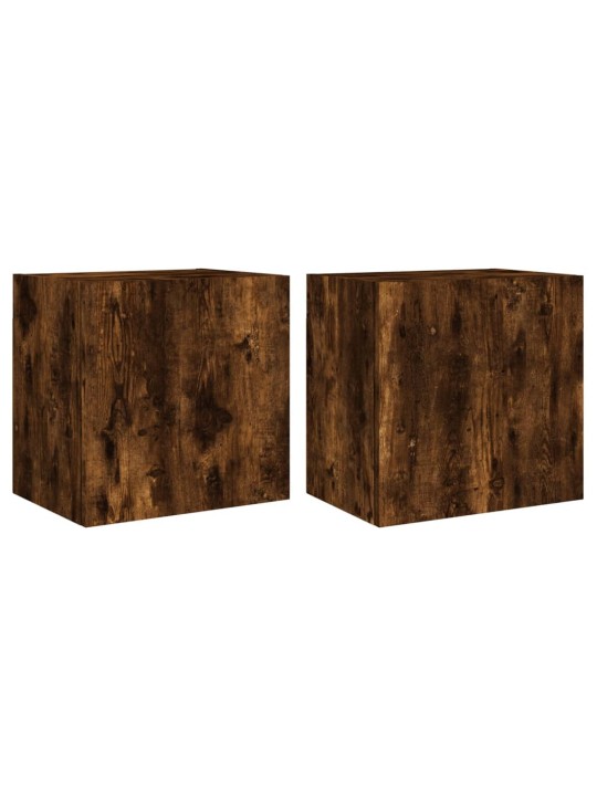 Nástěnné TV skříňky 2 ks kouřový dub 40,5 x 30 x 40 cm kompozit