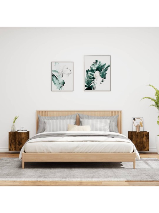 Nástěnné TV skříňky 2 ks kouřový dub 40,5 x 30 x 40 cm kompozit