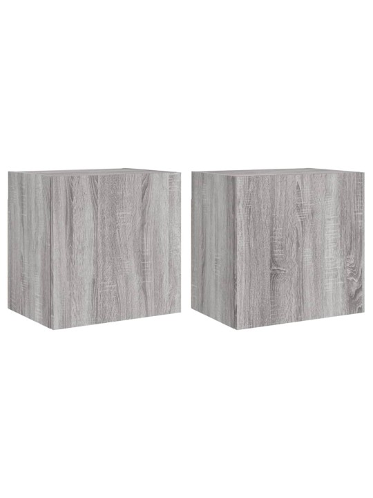 Nástěnné TV skříňky 2 ks šedé sonoma 40,5 x 30 x 40 cm kompozit