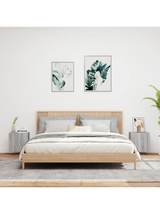 Nástěnné TV skříňky 2 ks šedé sonoma 40,5 x 30 x 40 cm kompozit