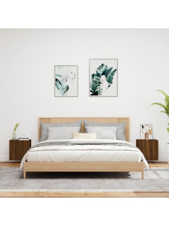 Nástěnné TV skříňky 2 ks hnědý dub 40,5 x 30 x 40 cm kompozit