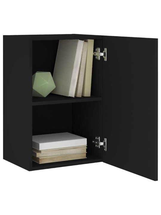 Nástěnná TV skříňka černá 40,5 x 30 x 60 cm kompozitní dřevo