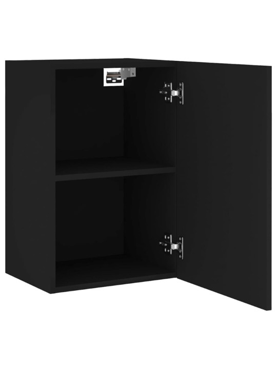 Nástěnná TV skříňka černá 40,5 x 30 x 60 cm kompozitní dřevo