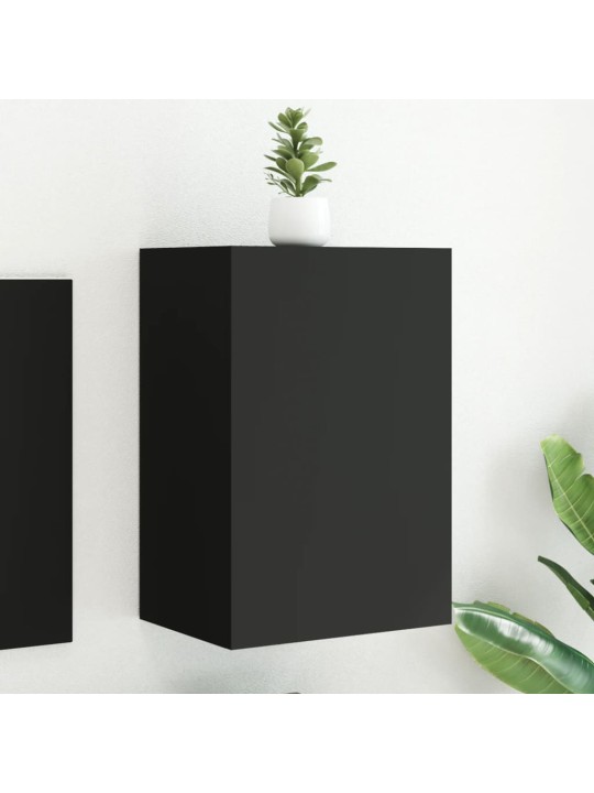 Nástěnná TV skříňka černá 40,5 x 30 x 60 cm kompozitní dřevo
